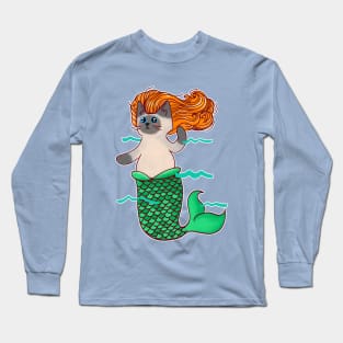 Mermaid Cat Mer Cat Catfish Long Sleeve T-Shirt